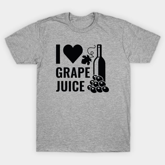 I Love Grape Juice T-Shirt by LuckyFoxDesigns